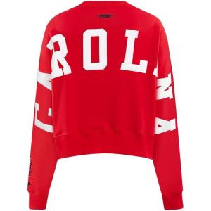 Pro Standard Womens NHL Wingspan Brushed Back French Terry Crewneck Sweatshirt(Red)