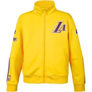 Pro Standard Big Boys NBA Classic Chenille Tricot Track Jacket(Yellow/Purple)