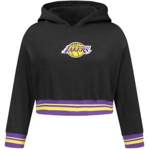 Pro Standard Big Girls NBA Retro Classics Fleece Pull Over Hoodie(Black/Purple)