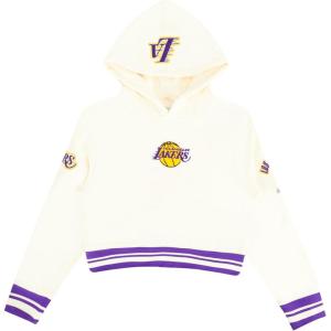 Pro Standard Big Girls NBA Retro Classics Fleece Pull Over Hoodie(Eggshell/ Purple)