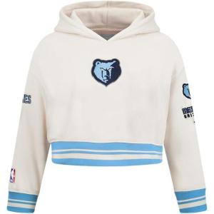 Pro Standard Big Girls NBA Retro Classics Fleece Pull Over Hoodie(Eggshell/ University Blue)