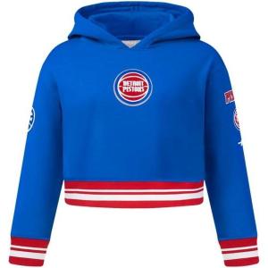 Pro Standard Big Girls NBA Retro Classics Fleece Pull Over Hoodie(Royal Blue/Red)