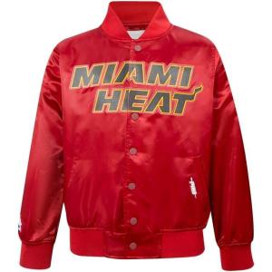 Pro Standard Big Kids NBA Classic Chenille Satin Jacket(Cardinal Red)