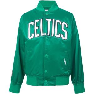 Pro Standard Big Kids NBA Classic Chenille Satin Jacket(Kelly Green)