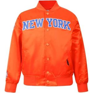 Pro Standard Big Kids NBA Classic Chenille Satin Jacket(Orange)