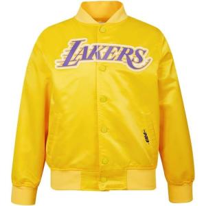 Pro Standard Big Kids NBA Classic Chenille Satin Jacket(Yellow)