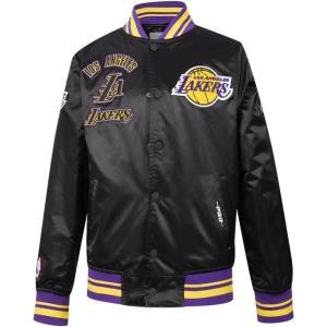 Pro Standard Big Kids NBA Retro Classics Satin Jacket(Black/Purple)