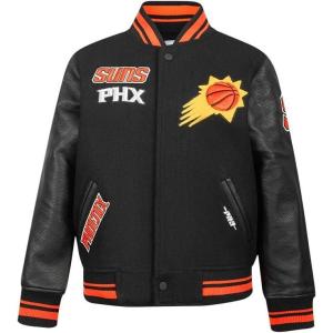 Pro Standard Big Kids NBA Retro Classics Varsity Jacket(Black/Orange)