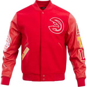 Pro Standard Mens NBA Classic Varsity Varsity Jacket(Red)