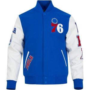 Pro Standard Mens NBA Classic Varsity Varsity Jacket(Royal Blue/White)