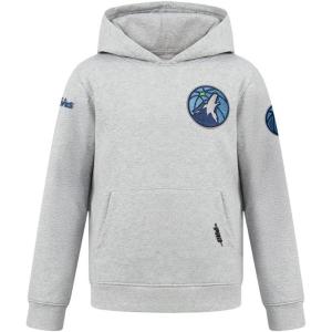 Pro Standard NBA boys Big Boys Nba Classic Chenille Fleece Pull Over Hoodie(Heather Grey)