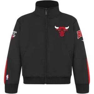 Pro Standard NBA boys Big Boys Nba Classic Chenille Tricot Track Jacket(Black/Red)