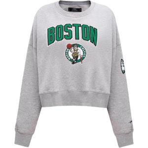 Pro Standard Womens NBA Classic Chenille Crewneck Sweatshirt(Heather Grey)