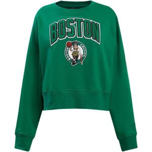 Pro Standard Womens NBA Classic Chenille Crewneck Sweatshirt(Kelly Green)