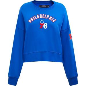 Pro Standard Womens NBA Classic Chenille Crewneck Sweatshirt(Royal Blue)
