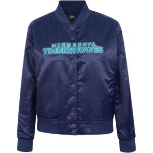 Pro Standard Womens NBA Classic Chenille Satin Jacket(Midnight Navy)
