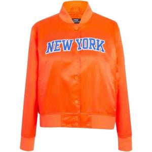 Pro Standard Womens NBA Classic Chenille Satin Jacket(Orange)
