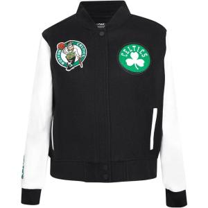 Pro Standard Womens NBA Classic Chenille Varsity Jacket(Black/White)