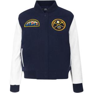 Pro Standard Womens NBA Classic Chenille Varsity Jacket(Midnight Navy/White)