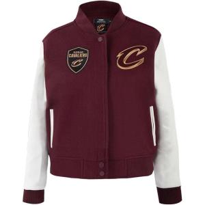 Pro Standard Womens NBA Classic Chenille Varsity Jacket(Wine/White)