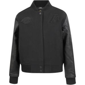 Pro Standard Womens NBA Classic Triple Black Varsity Jacket(Jet Black)