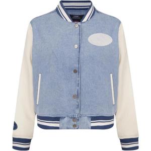 Pro Standard Womens NFL San Francisco 49ers Varsity Blues Denim Jacket Denim/Linen L