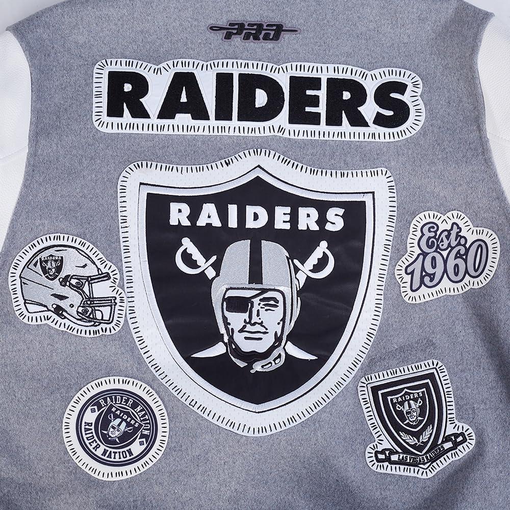 imageMens NFL DIY Pick Stitch Varsity JacketGrey
