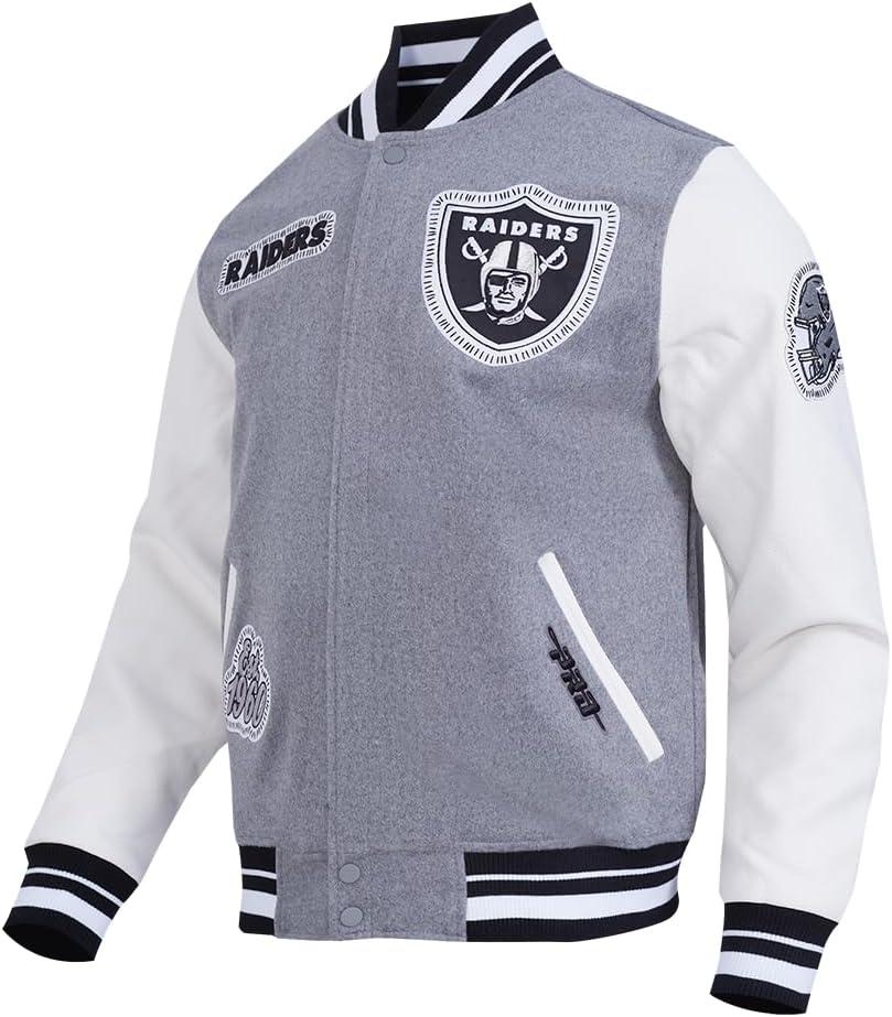 imageMens NFL DIY Pick Stitch Varsity JacketGrey