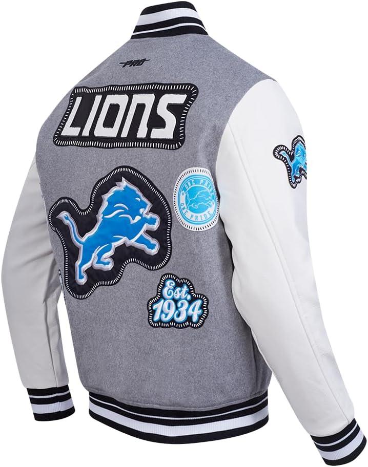 imageMens NFL DIY Pick Stitch Varsity JacketGrey