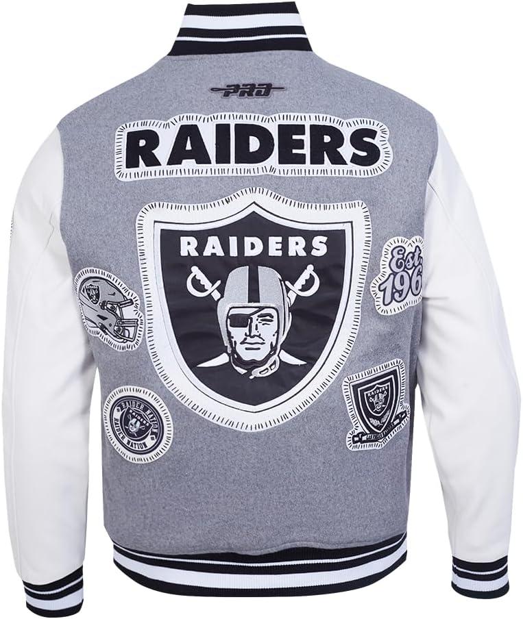 imageMens NFL DIY Pick Stitch Varsity JacketGrey