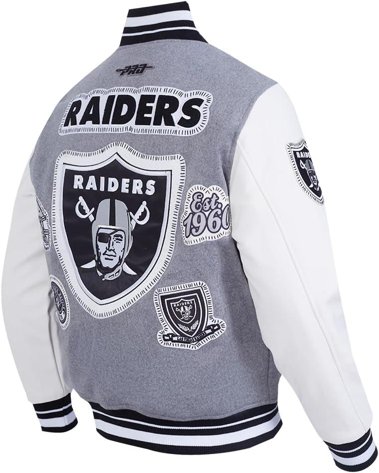 imageMens NFL DIY Pick Stitch Varsity JacketGrey