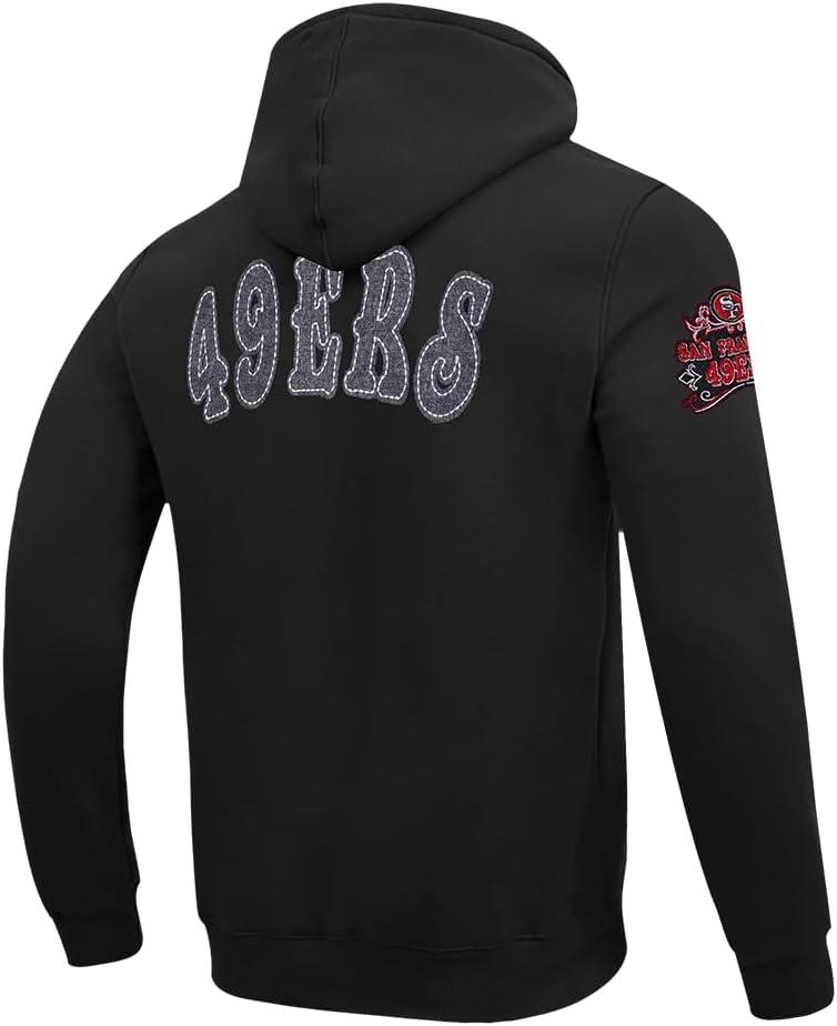 imageMens NFL Rebel Athletics Brushed Back French Terry Pull Over HoodieBlack