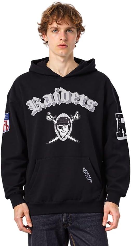 imageMens NFL Rebel Athletics Brushed Back French Terry Pull Over HoodieBlack