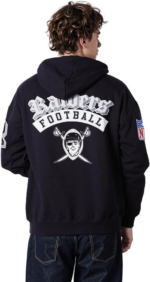 imageMens NFL Rebel Athletics Brushed Back French Terry Pull Over HoodieBlack