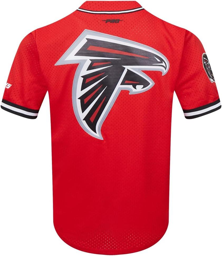 imageNFL ATLANTA FALCONS SCRIPT TAIL MENS MESH BUTTON DOWN SHIRT REDBLACKRedBlack