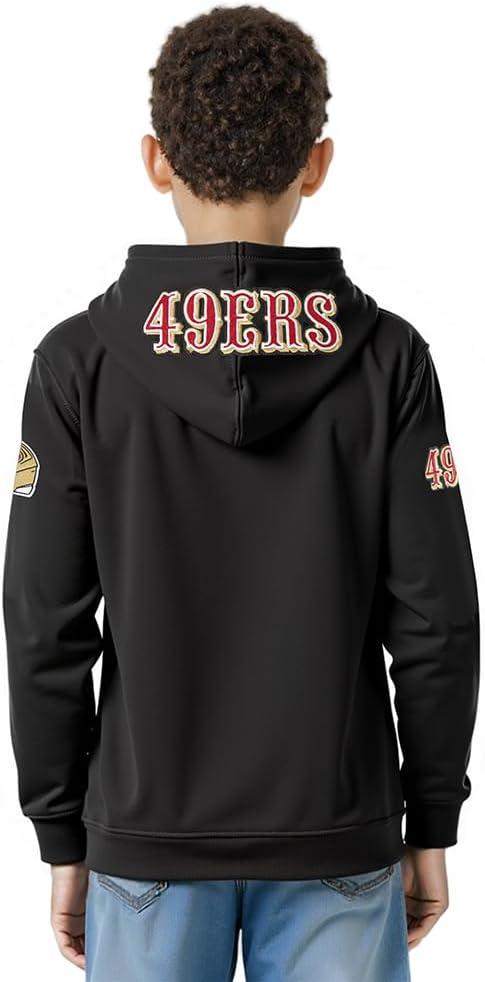 imagePro Standard Big Boys NFL Classic Chenille Full Zip HoodieBlack