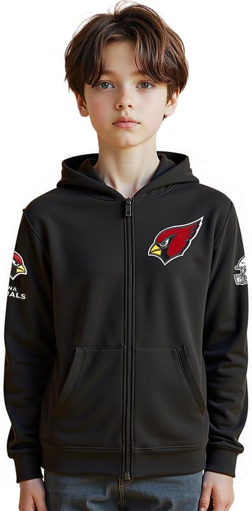 imagePro Standard Big Boys NFL Classic Chenille Full Zip HoodieBlack