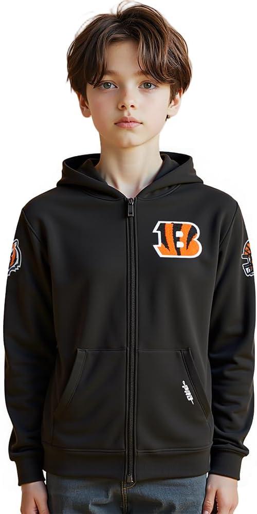imagePro Standard Big Boys NFL Classic Chenille Full Zip HoodieBlack