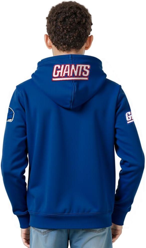 imagePro Standard Big Boys NFL Classic Chenille Full Zip HoodieDodger Blue
