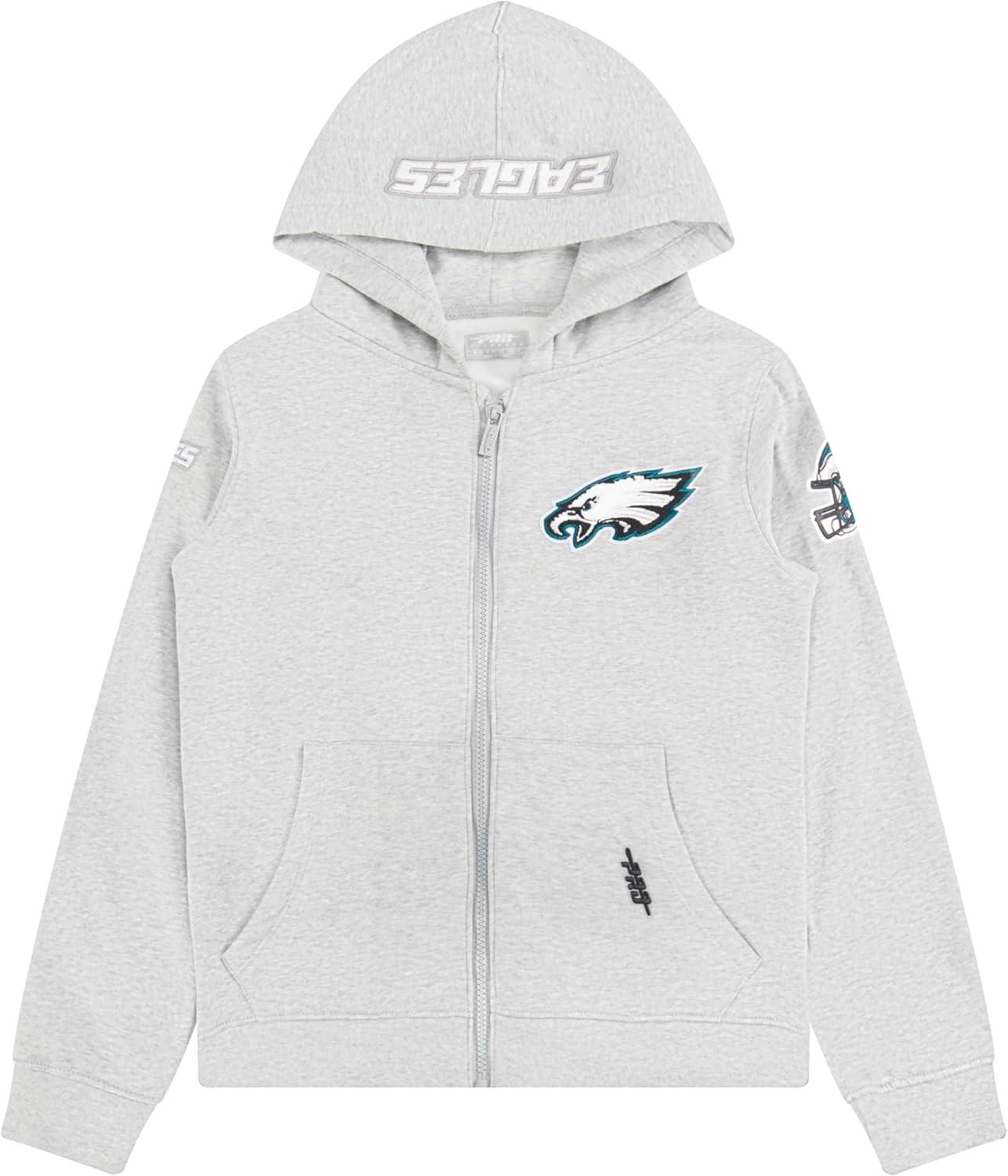 imagePro Standard Big Boys NFL Classic Chenille Full Zip HoodieHeather Grey