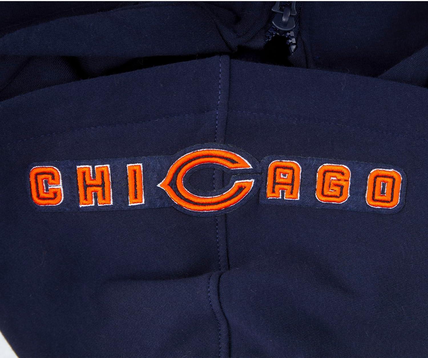 imagePro Standard Big Boys NFL Classic Chenille Full Zip HoodieMidnight Navy