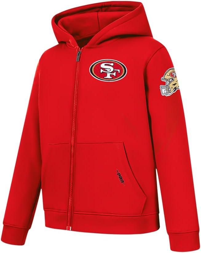 imagePro Standard Big Boys NFL Classic Chenille Full Zip HoodieRed