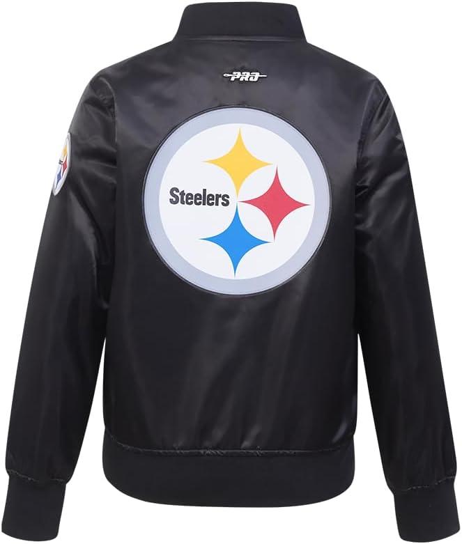 imagePro Standard Big Boys NFL Classic Chenille Satin JacketBlack