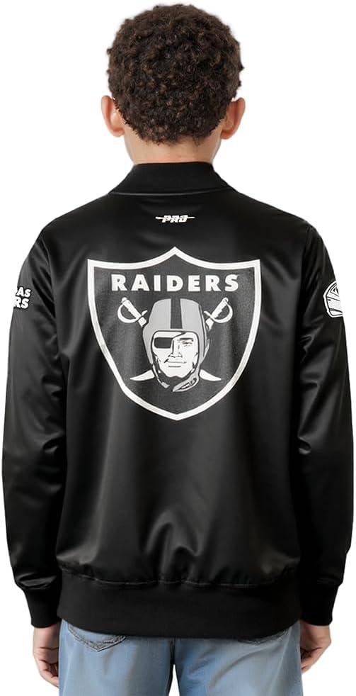 imagePro Standard Big Boys NFL Classic Chenille Satin JacketBlack