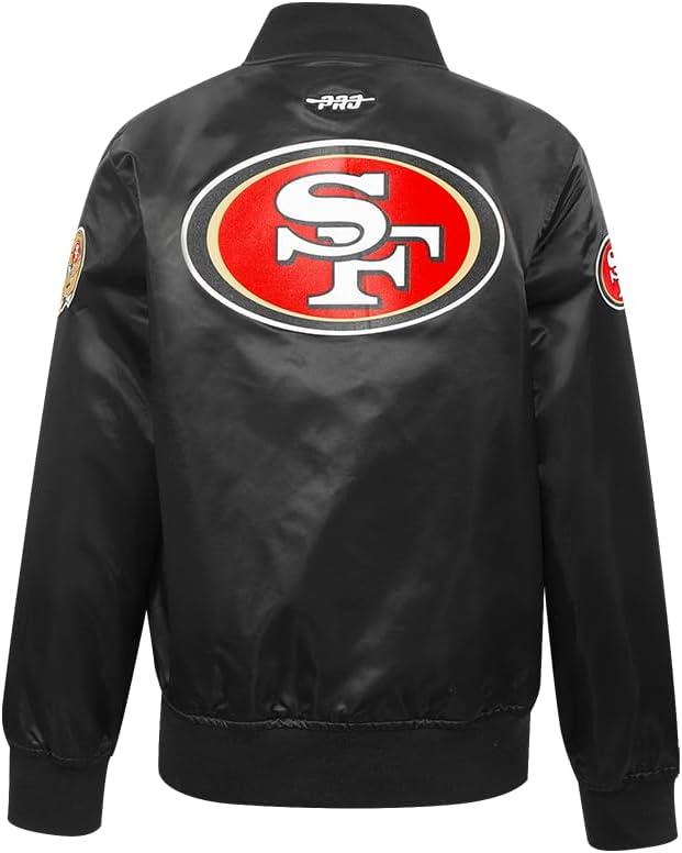 imagePro Standard Big Boys NFL Classic Chenille Satin JacketBlack