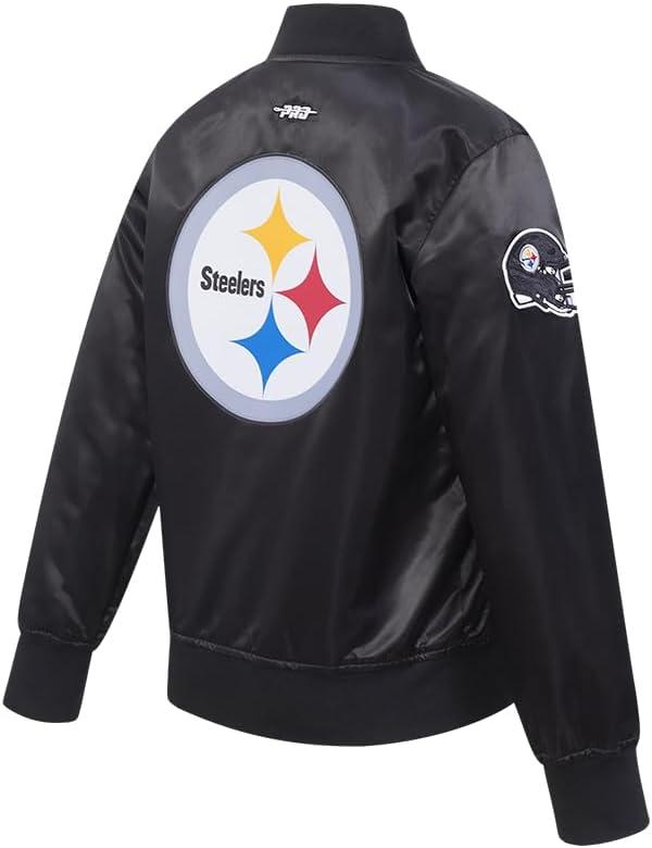 imagePro Standard Big Boys NFL Classic Chenille Satin JacketBlack