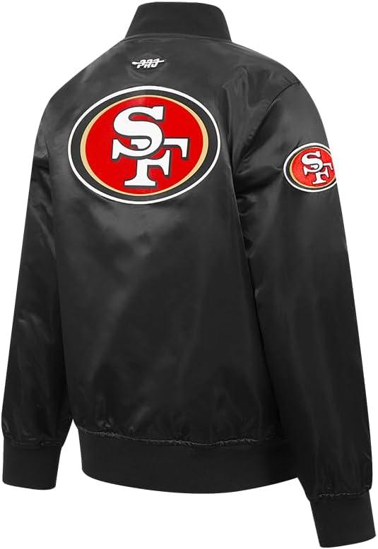 imagePro Standard Big Boys NFL Classic Chenille Satin JacketBlack