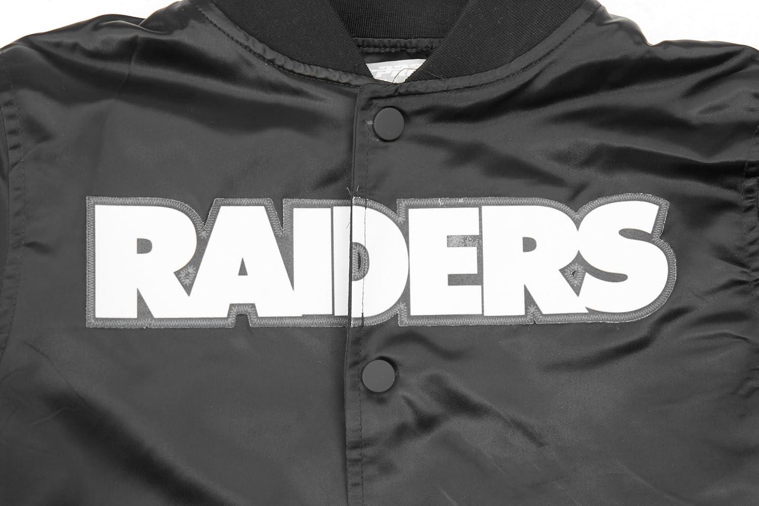 imagePro Standard Big Boys NFL Classic Chenille Satin JacketBlack