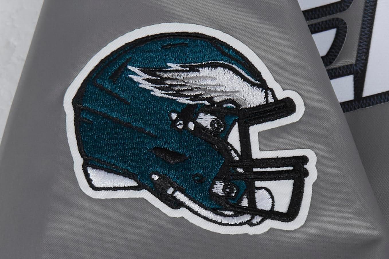 imagePro Standard Big Boys NFL Classic Chenille Satin JacketGray