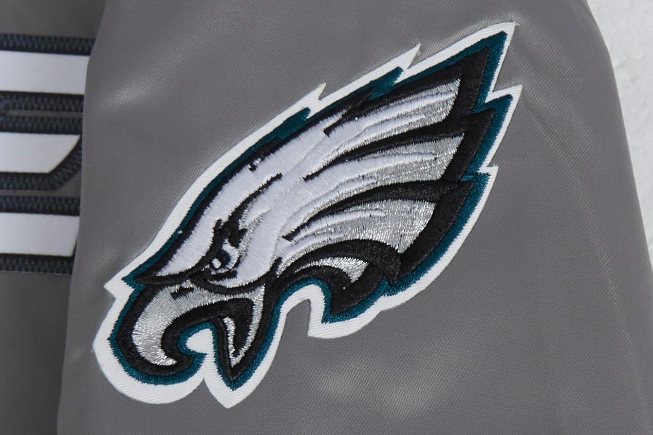 imagePro Standard Big Boys NFL Classic Chenille Satin JacketGray